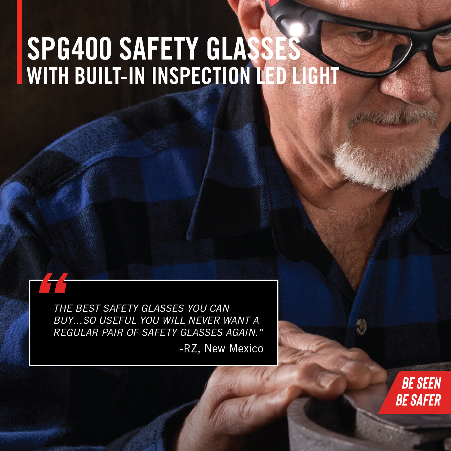 LED Clip-On Light (Pair) - Rx Prescription Safety Glasses