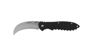 COAST DX300 3 Inch Stainless Steel Blade Double Locking Folding Knife with Nylon Handle, side photo