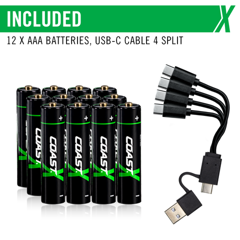 Coast ZITHION-X ZXAAA USB-C Rechargeable Batteries – COAST Products