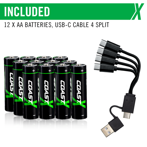 4pack USB AA AAA Rechargeable Battery 1.5V Fast Charger Type C Cable