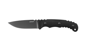 COAST F402 4 Inch Stainless Steel Fixed Blade Knife with Nylon Handle, side photo