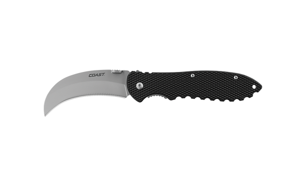 COAST DX300 Double Lock Stainless Steel Folding Knife with Hooked Blade –  COAST Products