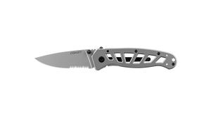 COAST FDX300 3 Inch Stainless Steel Blade Double Locking Folding Knife with Stainless Steel Handle, side photo