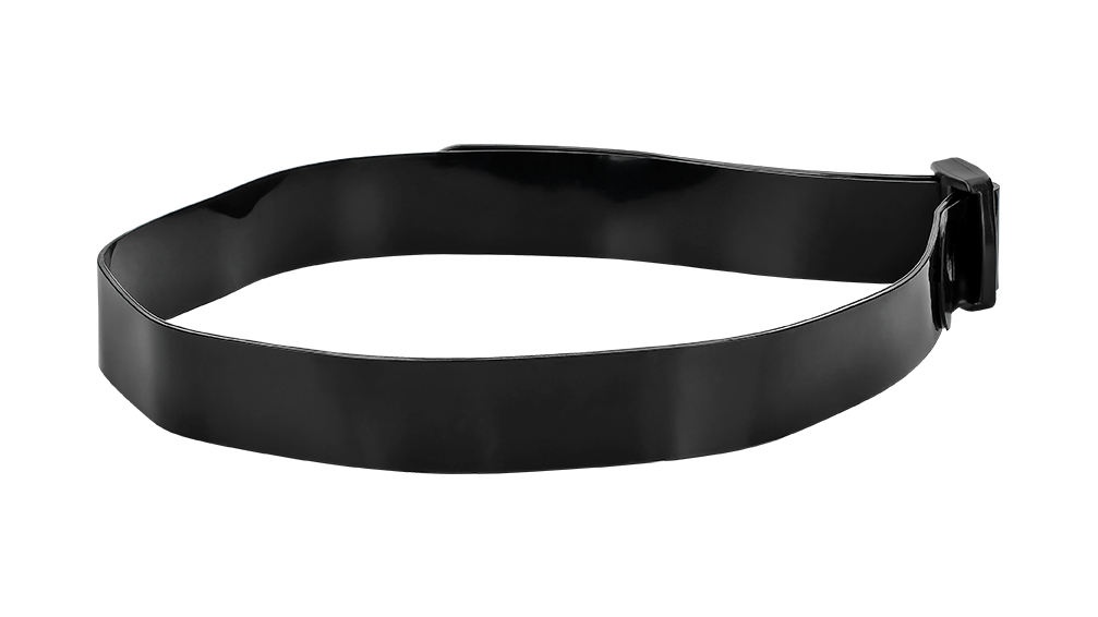 A COAST FL silicone headband with no headlamp attached, angled photo.