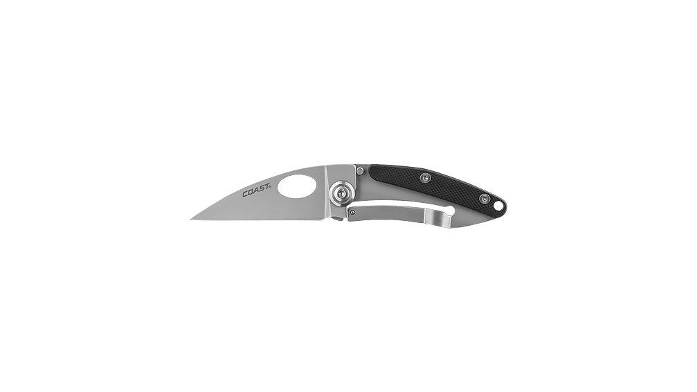 COAST FX175 2.0 Inch Stainless Steel Blade Folding Knife with Nylon Handle, side photo