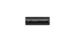 A side photo of the black COAST HP10R Rechargeable Battery.