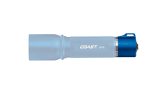 COAST Blue HP7R 300 Lumen 6.125 Inch Rechargeable LED Flashlight Tail Cap, side photo
